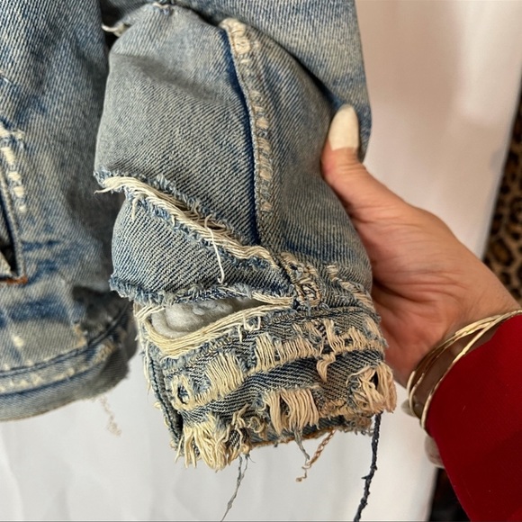 🔴SOLD🔴Levi’s 1980s Sherpa DESTROYED Trucker Jacket Size Large - Picture 6 of 11